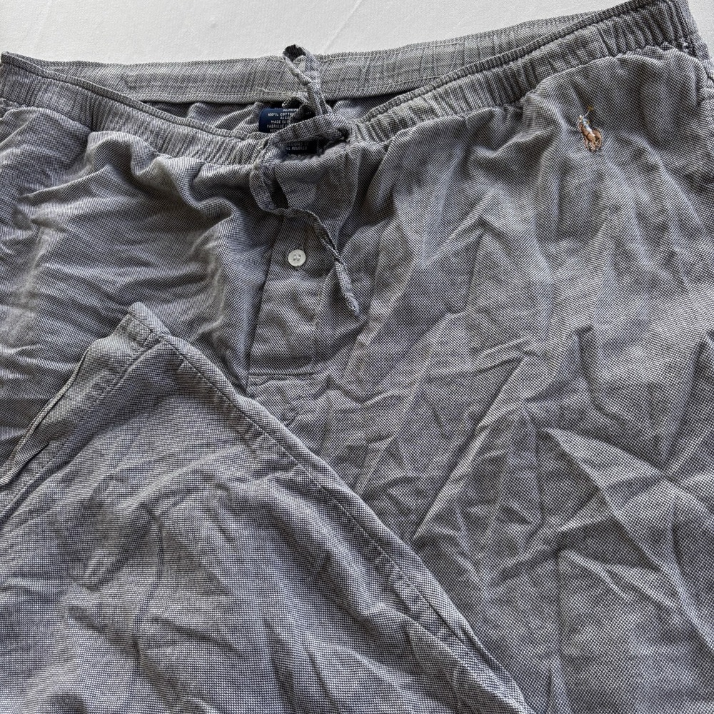 Polo Ralph Lauren Sleepwear Pajama Pants Mens Medium Gray Cotton Pony Logo